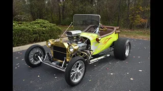 350 V8 Powered 1923 Ford T Bucket Test Drive