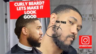 Fix Patchy Beard Black Men - Curly Beard (Hot Brush)!