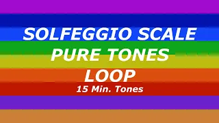 All 9 Solfeggio Frequencies - Scale Loop - 15 Min. Pure Tones - 11 Hours