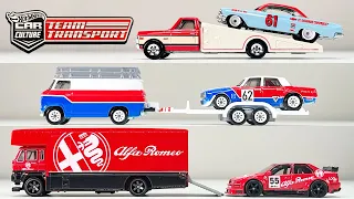Unboxing Hot Wheels Team Transport Sets 53, 54, & 55 featuring the new '72 Chevy Ramp Truck