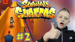 Subway Surfers #2 - running from the police, and jumping over trains | KID GAMING on Android PHONE