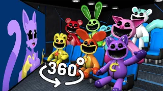 CINEMA HALL 360° - CatNap React to Poppy Playtime Chapter 3 Meme - Smiling Critters 360° - VR Video