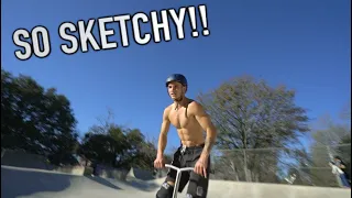 THIS WAS SO SKETCHY ( scooter tricks)