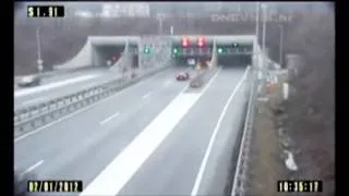 Car Crash On A Highway In Slovenia