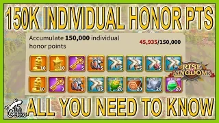 HOW TO GET 150K INDIVIDUAL HONOR POINTS - Rise of Kingdoms