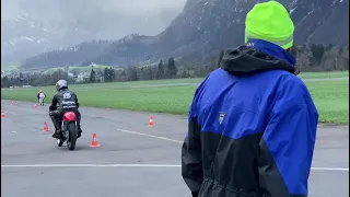 Honda RS125.Test Day on Airport Mollis in Switzerland. 09.04.2022