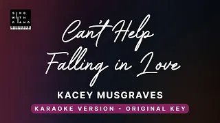 Can't help falling in love - Kacey Musgraves Ver (Original Key Karaoke) - Piano Instrumental Lyrics