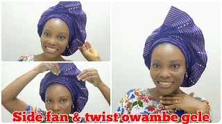 HOW TO TIE A ONE SIDED FAN GELE | Step by Step and simple method #howto #owambe #trending #party