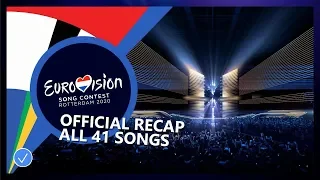 RECAP: ALL 41 SONGS COMPETING IN EUROVISION SONG CONTEST 2020