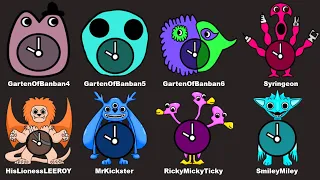 Garten of Banban 6 Mobile,Garten of Banban 4+5,His Lioness Leeroy,Syringeon,Mr Kickster,Smiley Miley