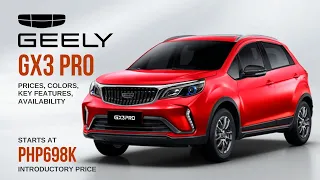 All New 2023 Geely GX3Pro: Prices, Colors, Specs, Features, Availability