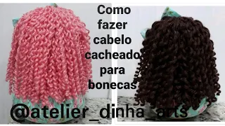 Como cachear a lã para cabelo de boneca.