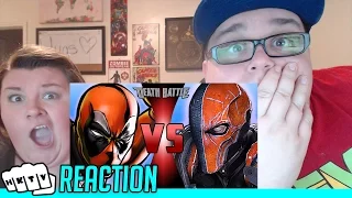 DEADPOOL VS DEATHSTROKE DEATH BATTLE! REACTION!!🔥