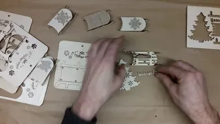 Сборка новогодних санок для вышивания от Ревекки Бродски. Corel Draw от Деревяшкина