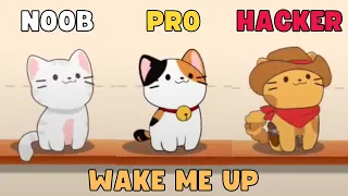 Cute cats duet: Wake me Up Noob vs Pro vs Hacker version, Duet Cats. Meow😻