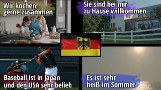 53 Minutes of Easy German Sentences with Comprehensible Input