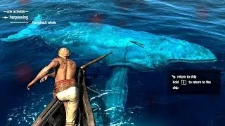 Assassin's Creed 4 All Harpooning Activities & The White Whale ( Moby Dick )