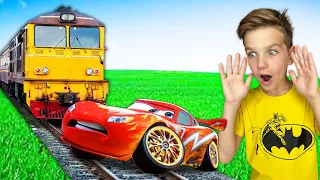 Mark and stories about new cars attacked by a train