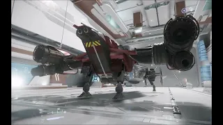 STAR CITIZEN Revel & York Hangar! Featuring Cutty Red Concept model footage!  VINTAGE STAR CITIZEN