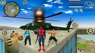 Spider Rope Hero Vice Town #16 - Fun Ride Military Helicopter - Android Gameplay