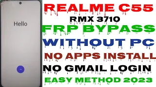 REALME C55 FRP BYPASS ANDROID 13 | REALME C55 (RMX3710) GOOGLE LOCK BYPASS | DILSHAD FLASHING 2023