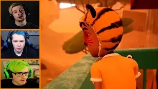 Let's Players Reaction To The Brother Stealing A Toy | Hello Neighbor Hide And Seek