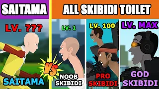 Saitama vs All Skibidi Toilets Level Challenge | Hero Animation