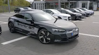 Autonomer Parkvorgang des Audi e-tron GT im Autohaus Schulze in Cottbus