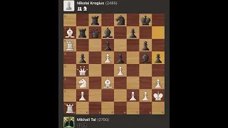 Mikhail Tal vs Nikolai Krogius | URS Championship, 1959