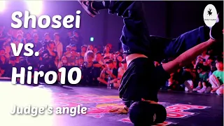 Bboy Shosei vs. Hiro10. Battle of the night. Judge's angle. Red Bull BC One Japan