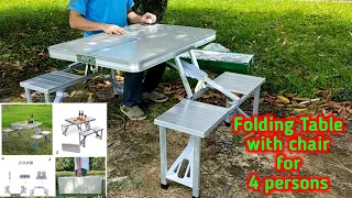 Folding Table with Chair for 4 persons