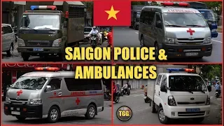 [Vietnam] Police Trucks & Ambulances Responding Siren & Lights!