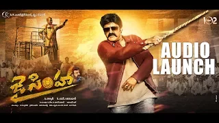 #NBK102 Jai Simha Audio Launch || Balakrishna || KS Ravikumar || #JaiSimha