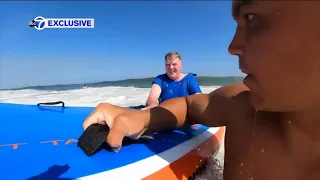 Ex- Marine, surfer saves swimmer from rip current at New Jersey beach