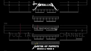 Master of Puppets bridge and verse 3 Bass Line @ChamisBass