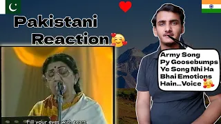 Pakistani Reacts To Aye mere watan ke logo jara aankho main bhar lo pani . ( Live )