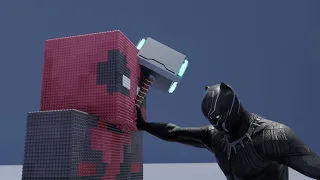 Black panther vs MAGNETIC BALLS Minecraft Superheroes