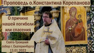 В чем причина нашей погибели или спасения? Проповедь иерея Константина Корепанова  (13.01.2022)