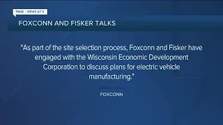 Foxconn, Fisker discussing with WEDC plans to build electric cars in Wisconsin