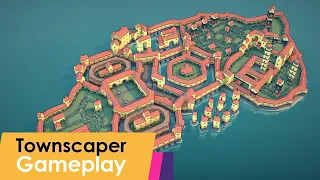 Beautiful green city with light houses and statues | Townscaper #gaming #city