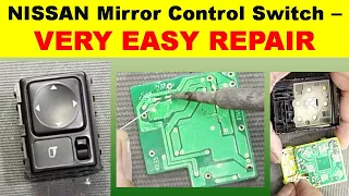 [405] How To Repair Car Outside Mirror Control Switch, Power Folding Mirror Control Switch