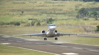 DECOLAGEM ESPETACULAR DO JATO DE 250 MILHÕES DE REAIS - GLOBAL 6000 PT-RBZ EM CAMPINAS - AMARAIS