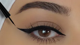 طريقة رسم الايلاينر للمبتدئات | eye liner tutorial for beginners