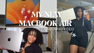 💻👩🏽‍💻Unboxing My New MacBook Air!! (13.6" Apple M2 Chip)