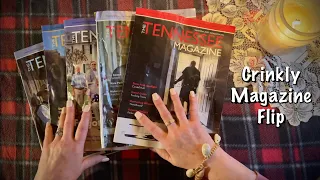 ASMR Magazine flip (No talking) Water damaged Tennessee magazines. Super crinkly!