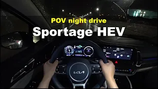2022 Kia Sportage Hybrid FWD POV night drive
