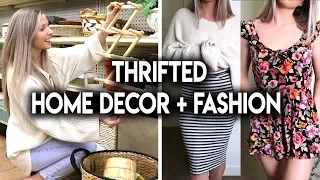 THRIFT WITH ME **HOME DECOR + CLOTHING HAUL**