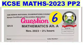 KCSE MATHS PP2-2023 ~ Solving trigonometric equations