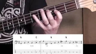 Walking Blues Bassline with chromatic approaches #1