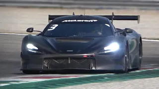 2022 McLaren 720S GT3 spied testing at Monza | Twin Turbo V8 Engine Sound!